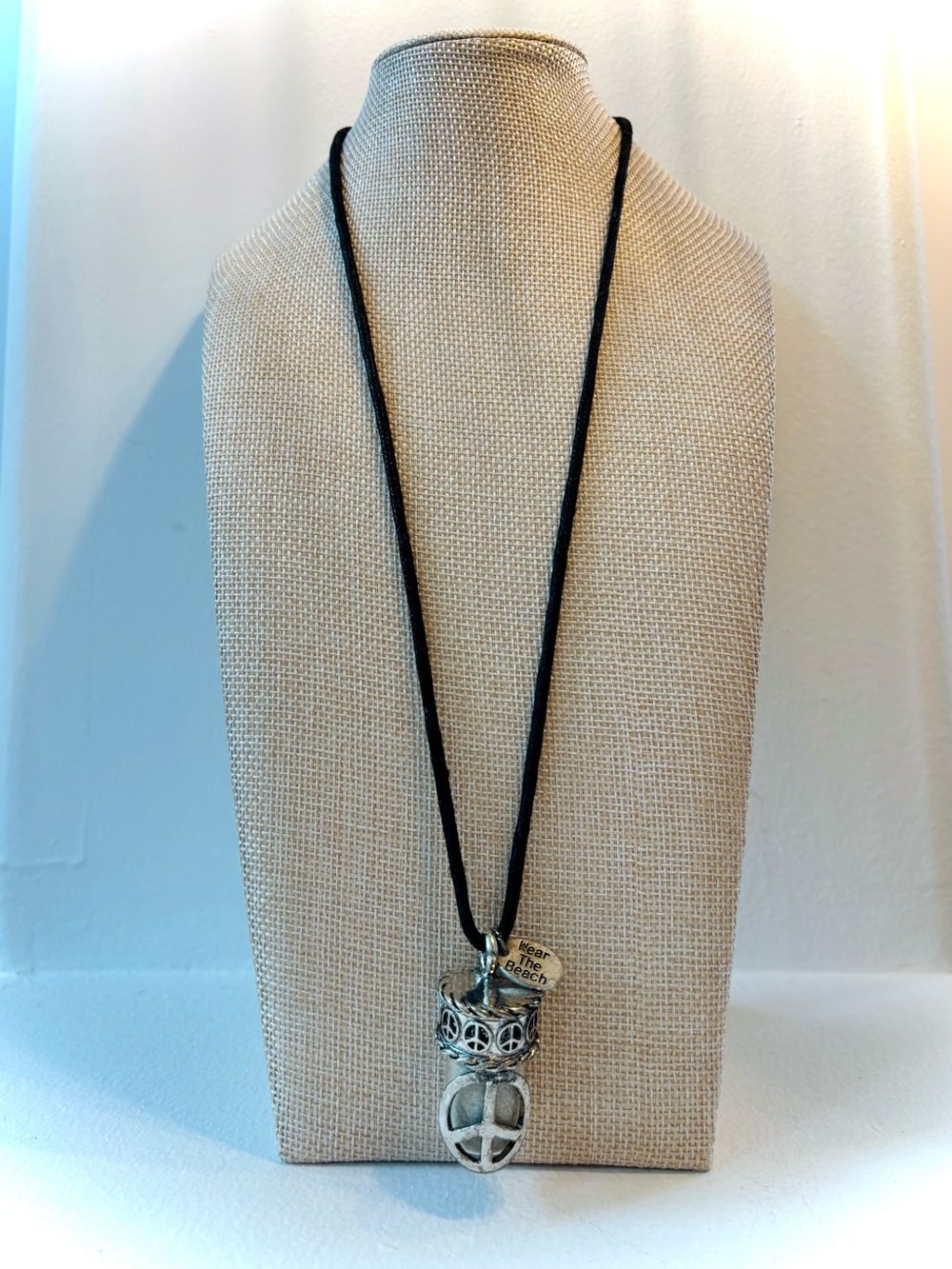 Beachcore Hippie Revival Peace Sand Jar Necklace - Picture 4 of 10
